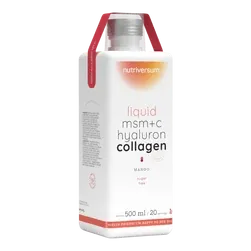 MSM+C Hyaluron Kollagen Flüssig - 500 ml - Mango - Nutriversum