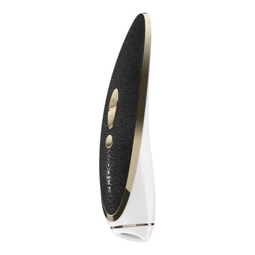 Satisfyer Luxury Pret-a-porter - vibráló csiklóizgató (fekete-fehér) - az igazi kényeztetés