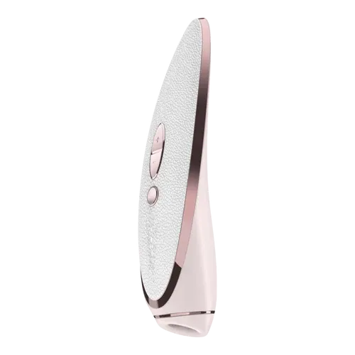 Satisfyer Luxury Pret-a-porter - vibráló csiklóizgató (fehér-rózsaarany) - az igazi kényeztetés