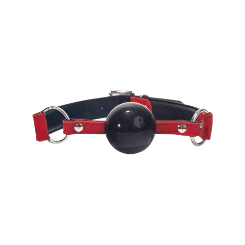 Silicone Ball Gag Red - bizalmi játékok fetish kelléke