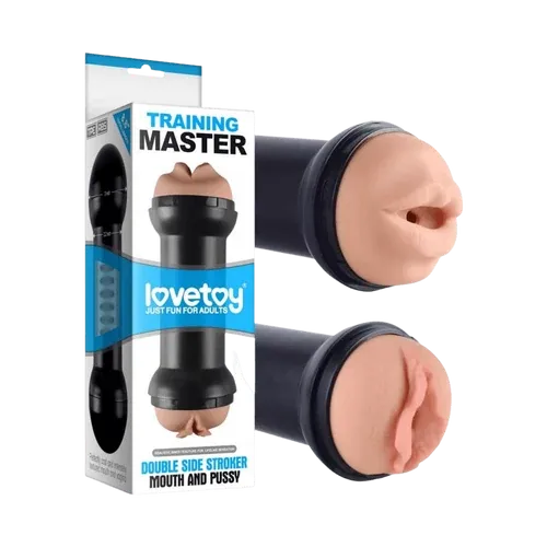Training Master Double Side Stroker Pussy and Mouth Flesh - Lovetoy - 
