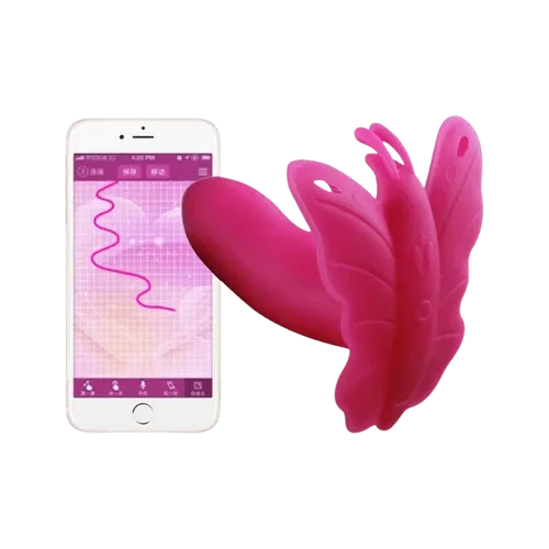 Realov Lydia - okos pillangó vibrátor (pink) - okostelefonról irányítható
