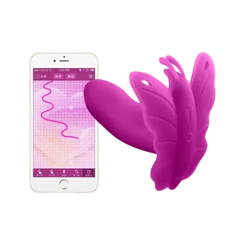 Realov Lydia - okos pillangó vibrátor (lila) - okostelefonról irányítható