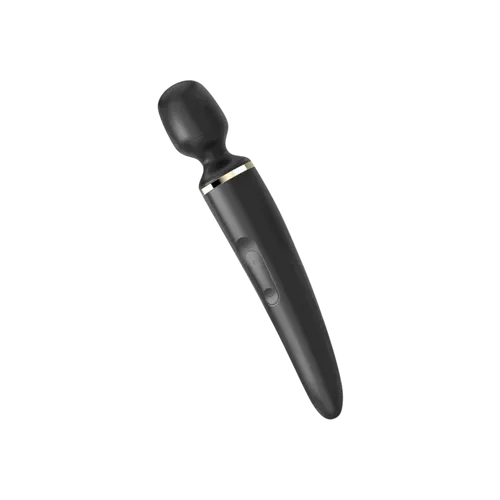Satisfyer Wand-er Woman masszázs vibrátor (fekete) - az igazi kényeztetés
