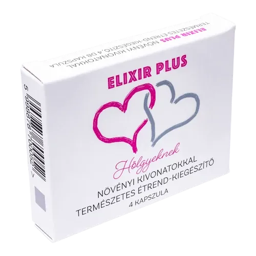Elixir Plus vágyfokozó - 4db kapszula - libidófokozó kapszula nőknek