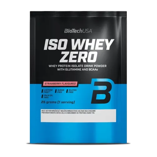Iso Whey Zero laktózmentes - eper - 25g - BioTech USA - 