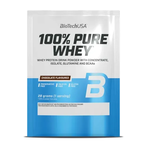 100% Pure Whey tejsavó fehérjepor - csokoládé - 28g - BioTech USA - 