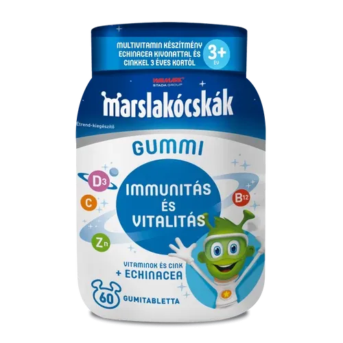 Marslakócskák Gummi Echinaceával - multivitamin echinacea kivonattal és cinkkel - 60 gumitabletta - 