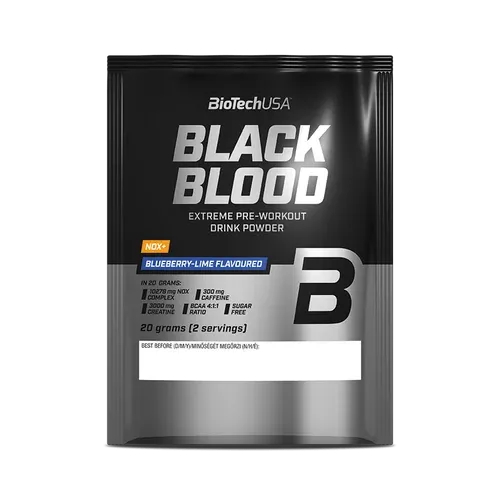 Black Blood NOX+ 20g áfonya-lime - BioTech USA - 