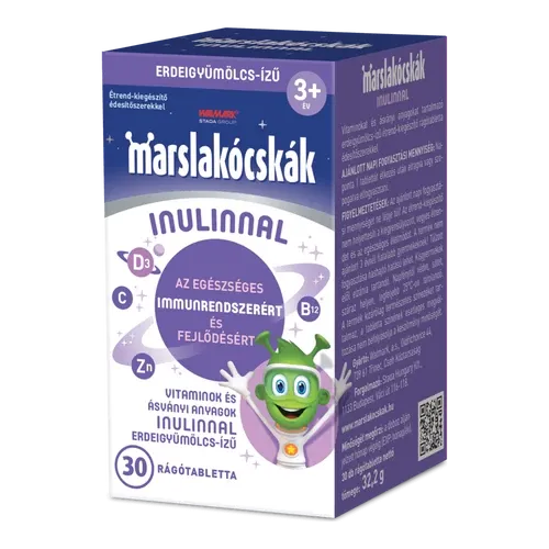 Marslakócskák Inulinnal - Erdeigyümölcs-ízű rágótabletta édesítőszerekkel - 100 db - 