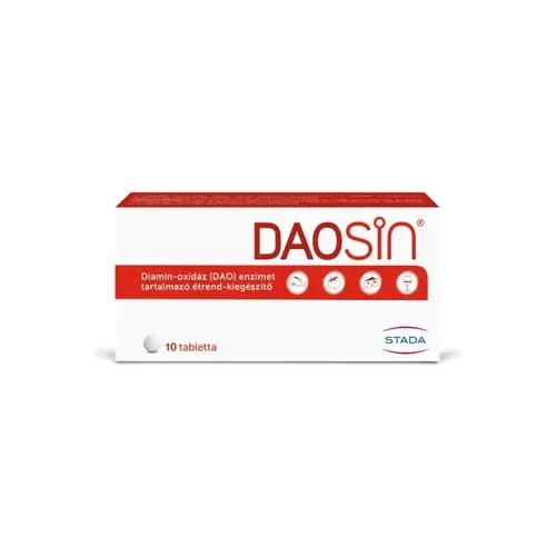 Daosin diamin-oxidáz (DAO) enzimet tartalmazó étrend-kiegészítő - 10 tabletta - 