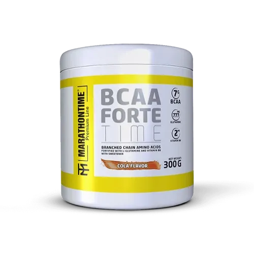 BCAA Forte Time Glutaminnal és B6-Vitaminnal - 300 g - kóla - Marathontime - 