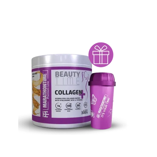 Prémium hidrolizált Kollagén - Hialuronsavval 300 g - passion fruit íz - Marathontime - 