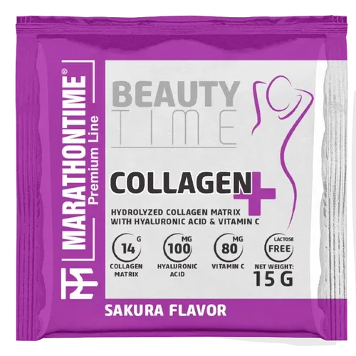 Prémium hidrolizált Kollagén - Hialuronsavval 15 g - sakura - Marathontime - 
