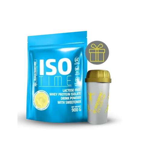 iso time banán yoghurt fehérjeIzolátum laktázenzimmel dúsítva 900 g - Marathontime - 