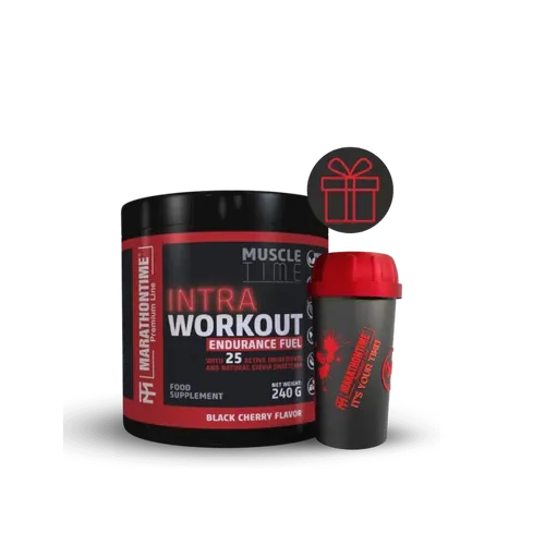 Intra Workout koffeinmentes energizáló Steviával 240 g - fekete cseresznye - Marathontime - 