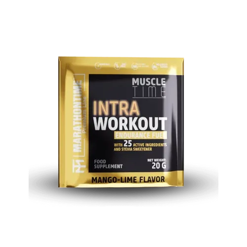 Intra Workout koffeinmentes energizáló Steviával 20 g - mango-lime - Marathontime - 