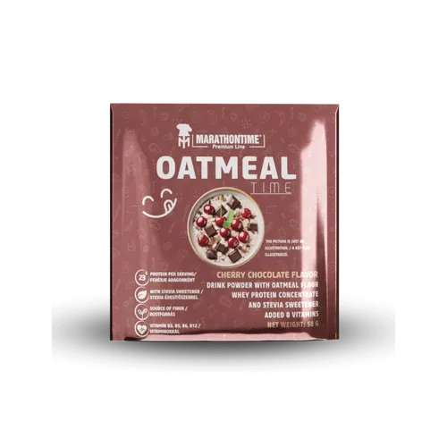 Oatmeal fehérje + gluténmentes zabpehely por steviával - 50 g - meggyes csoki - Marathontime - 