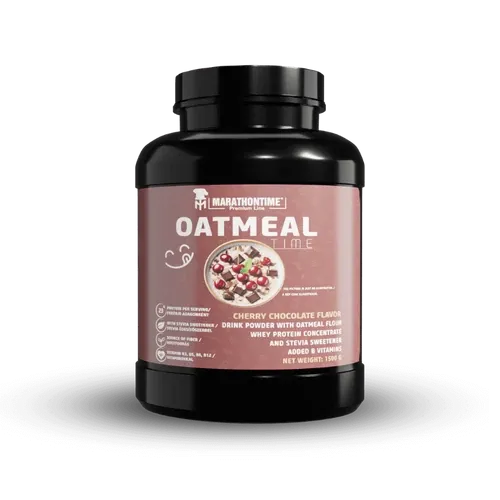 Oatmeal fehérje + gluténmentes zabpehely por steviával - 1500 g - meggyes csoki - Marathontime - 