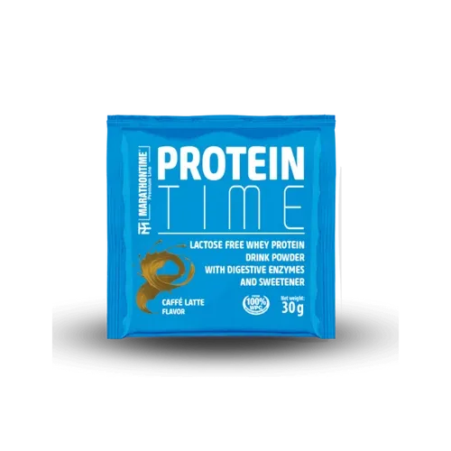 Protein Time - laktázenzimmel dúsított fehérje koncentrátum 30 g - caffé latte - Marathontime - 