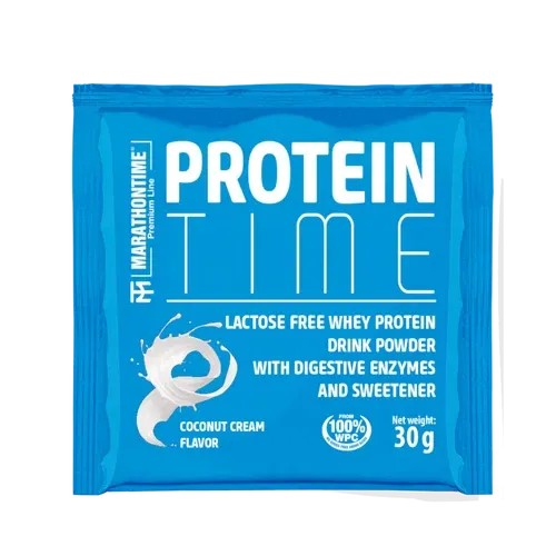 Protein Time - laktázenzimmel dúsított fehérje koncentrátum 30 g - kókuszkrém - Marathontime - 