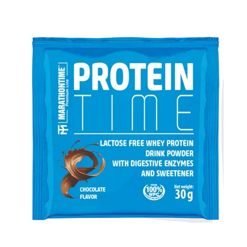 Protein Time - laktázenzimmel dúsított fehérje koncentrátum 30 g - csokoládé - Marathontime - 
