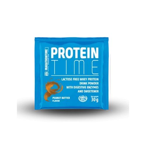 Protein Time - laktázenzimmel dúsított fehérje koncentrátum 30 g - mogyoróvaj - Marathontime - 