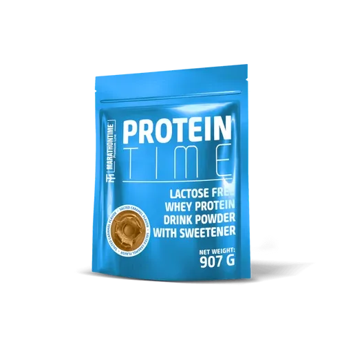 Protein Time - laktázenzimmel dúsított fehérje koncentrátum 907 g - sós karamell - Marathontime - 