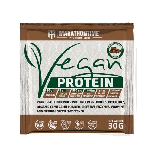 Prémium Vegán protein 30 g - csokoládé - Marathontime - 