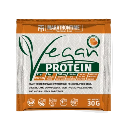 Prémium Vegán protein 30 g - sós karamell - Marathontime - 