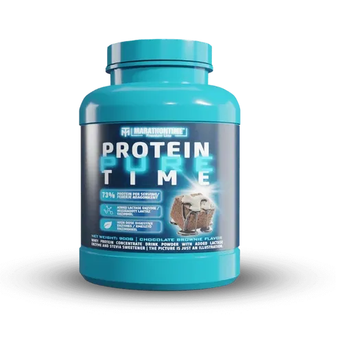 Pure Protein Time - laktázenzimmel dúsított fehérje koncentrátum steviával 900 g - csokis brownie - Marathontime - 