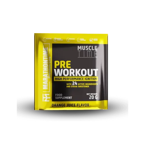 Pre Workout Edzés Előtti Energizáló 20 g - narancslé ízben - Marathontime - 