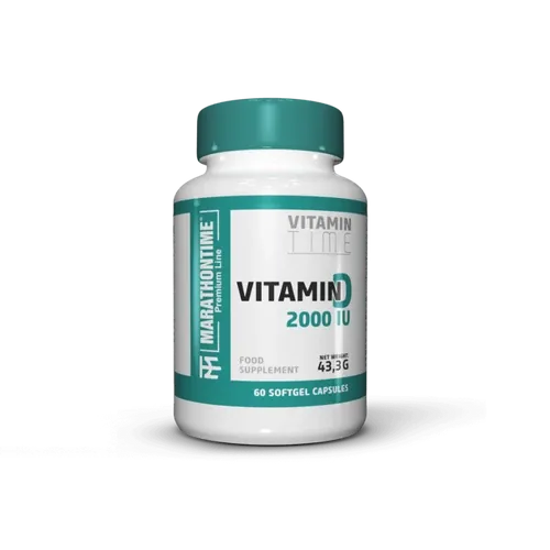 D-Vitamin 2000NE hozzáadott Kálciummal - 60 lágyzselatin - Marathontime - 