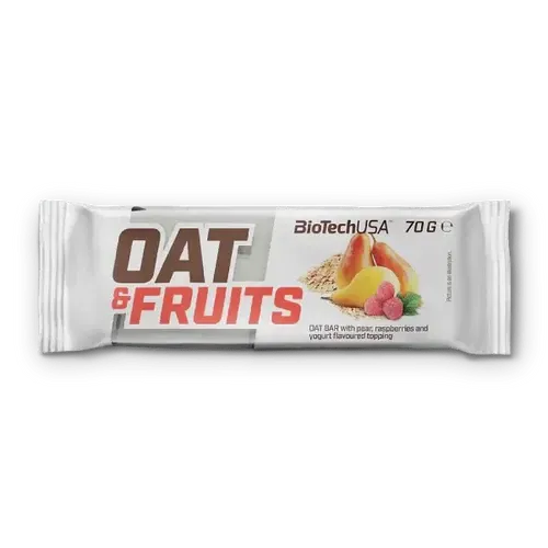 OAT &amp; FRUIT - joghurtos körte-málna - 70g - BioTech USA - 