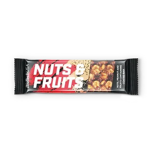 Nuts &amp; Fruits - diófélék és gyümölcs - 40g - BioTech USA - 