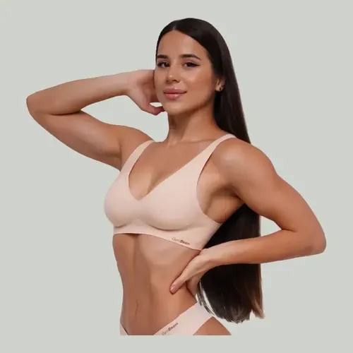 Varrásmentes Beige melltartó - L - GymBeam - 