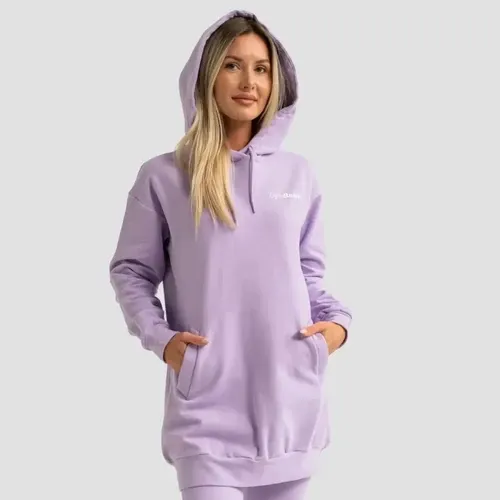 Limitless Longline női kapucnis pulóver levendula - (M) - GymBeam - 
