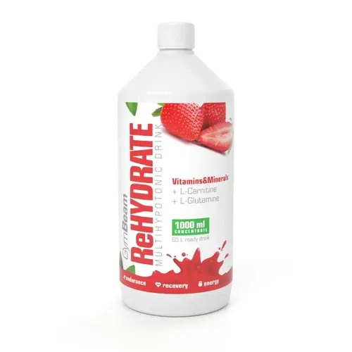 ReHydrate izotóniás ital - 1000 ml - eper - GymBeam - 