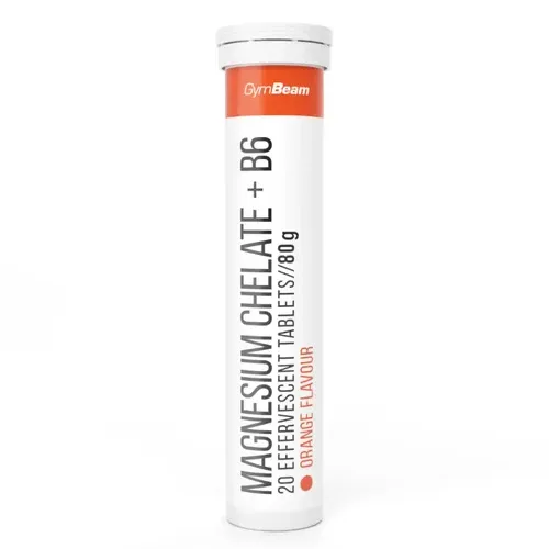 Magnesium chelate + B6 - 20 pezsgőtabletta - GymBeam - 
