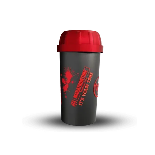 Shaker fekete - piros 350 ml - The Hardcore - Marathontime - 