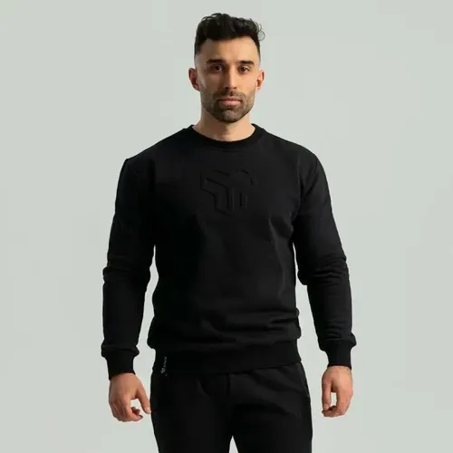 Embossed fekete pulóver - (XL) - STRIX - 