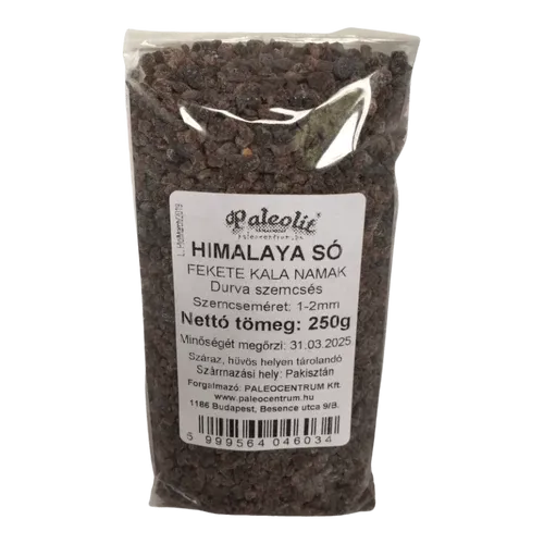 Himalaya só durva fekekte (1-2mm) Kala Namak - 250 g - Paleolit - 