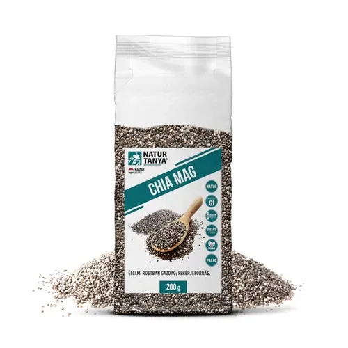 Chia mag (Fekete Salvia hispanica, Azték zsálya) - 200g - Natur Tanya - 