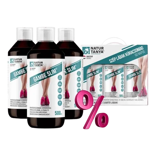 60 napos Gambe Slim Szép lábak kúracsomag - 3x 500 ml - Natur Tanya - 