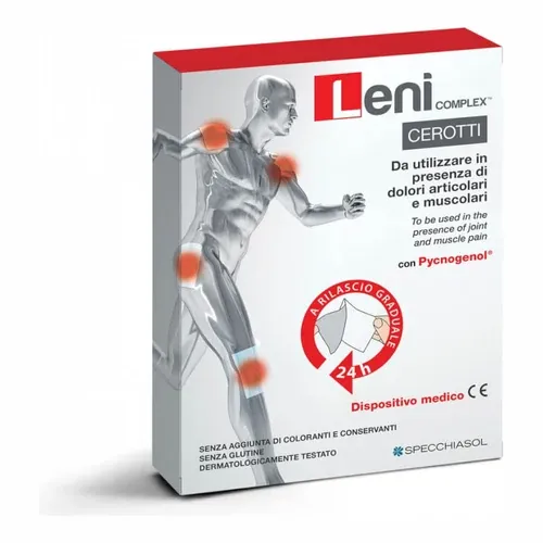 Leni complex 24 órás tapasz - Fájdalomcsillapító, ízület, izom, reumatikus panaszok esetén - 5 tapasz - Specchiasol - 