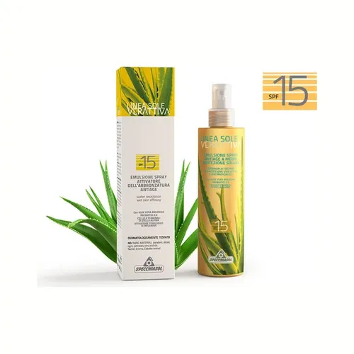 S. Verattiva - öregdésgátló napozó spray - SPF 15 - 200 ml - Specchiasol - 