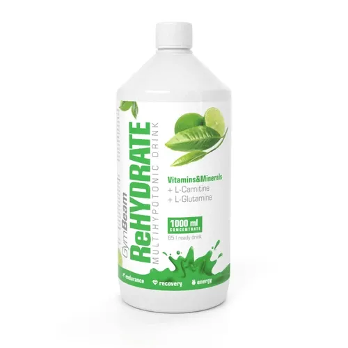 ReHydrate izotóniás ital - 1000 ml - zöld tea-lime - GymBeam - 