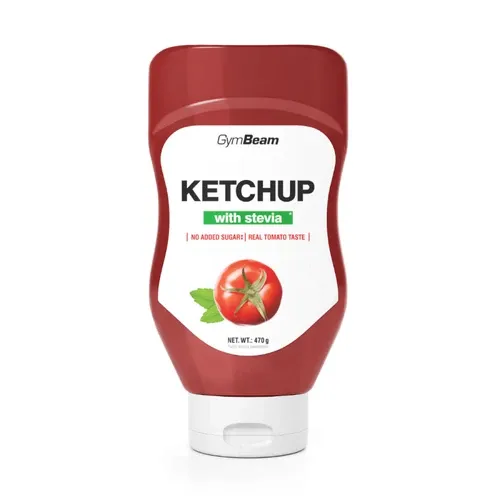Sztíviával édesített ketchup - 470 ml - GymBeam - 