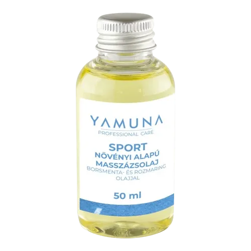 Sport növényi alapú masszázsolaj borsmenta és rozmaring olajjal - 50ml - színezék-, parabén- és paraffin mentes