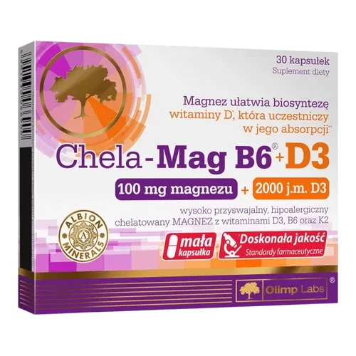 Chela-Mag B6 + D3 - 30 kapszula - Olimp Labs - 